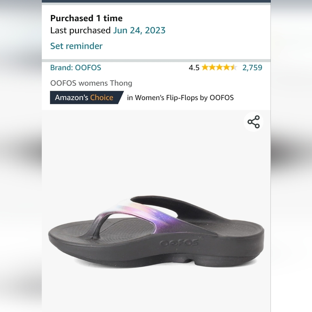 Oofos luxe sandal Calypso